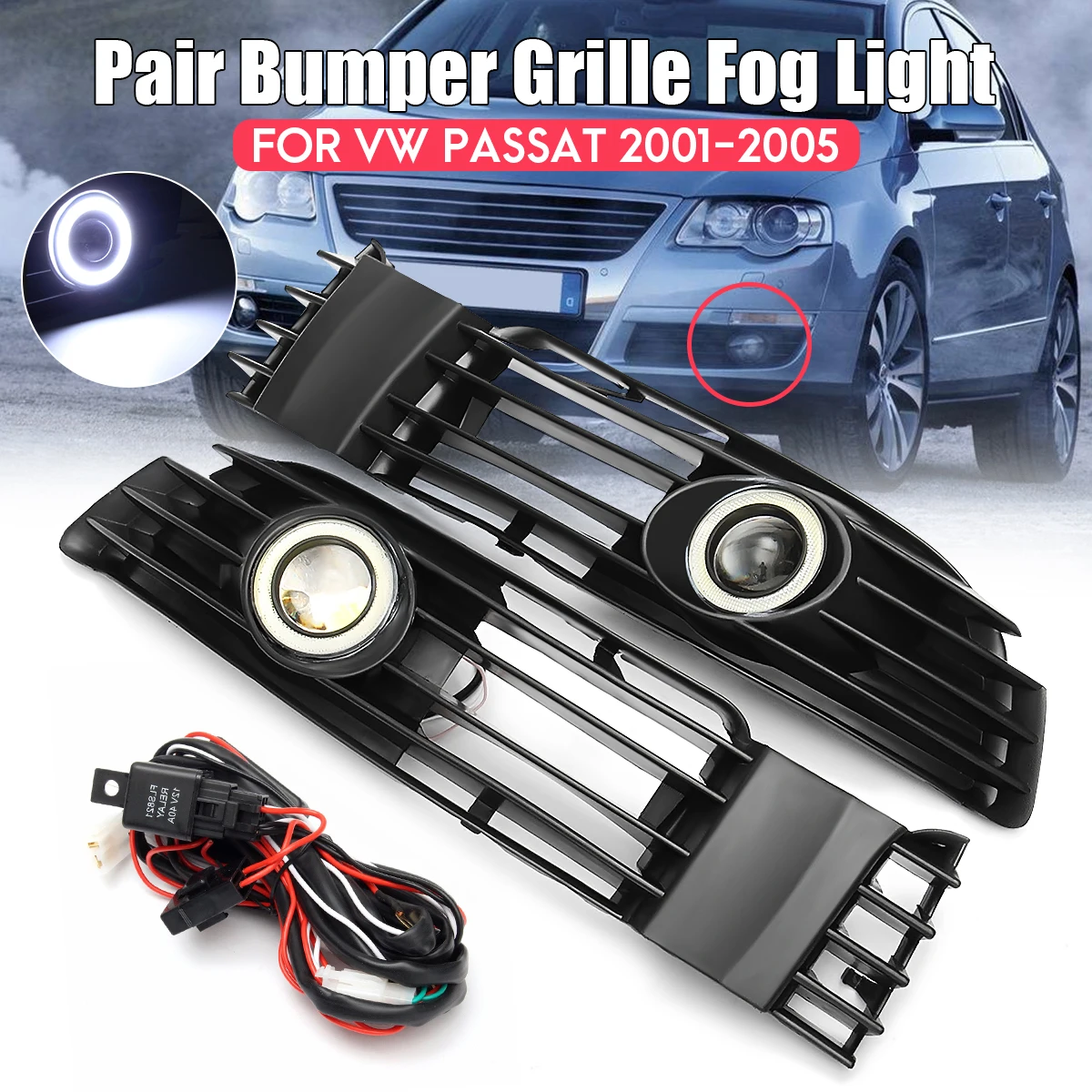 Пара противотуманных фар на передний бампер для Volkswagen Passat B5 5 0 2001 2002 2003 2004