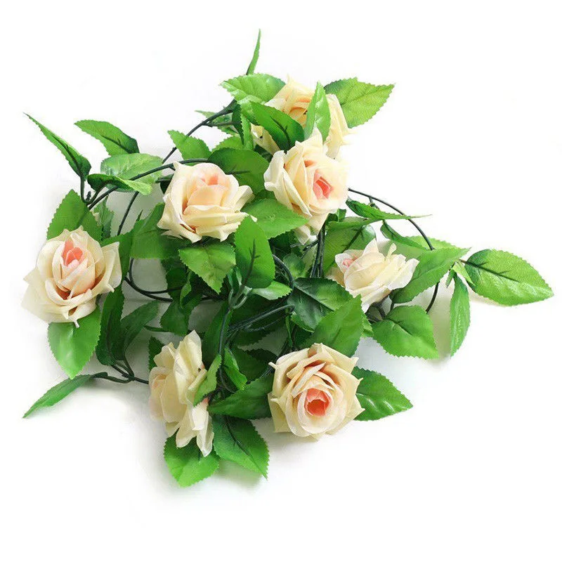 Розы Цветочные тростника Искусственные цветы 2 шт. Свадебные шелковые аксессуары