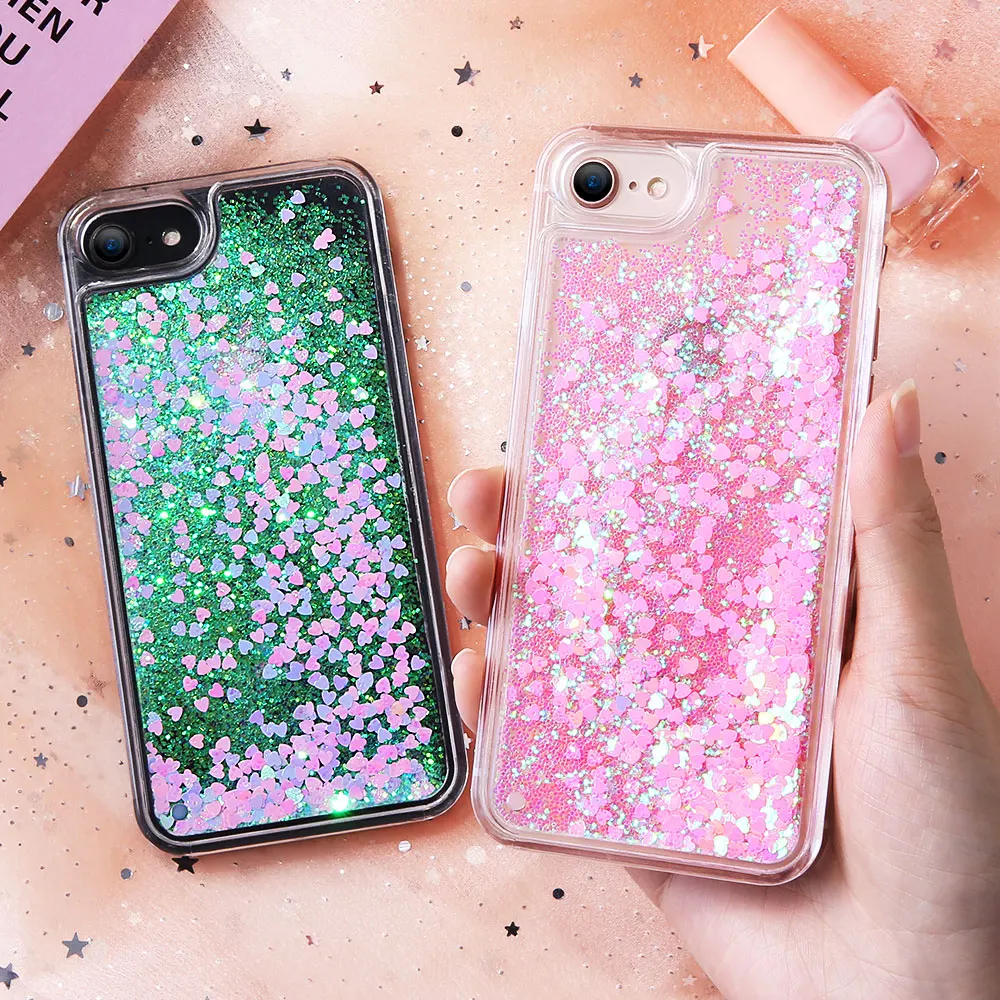 Чехол KISSCASE Quicksand для iphone 7 8 6 6s Plus милый блестящий пластиковый чехол 5 4S |