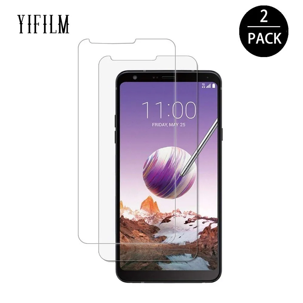 2 упаковки для LG Q Stylo 4 5 Stylus k11 Plus Q7 9H 0 3 мм 2.5D прозрачное закаленное стекло Защита