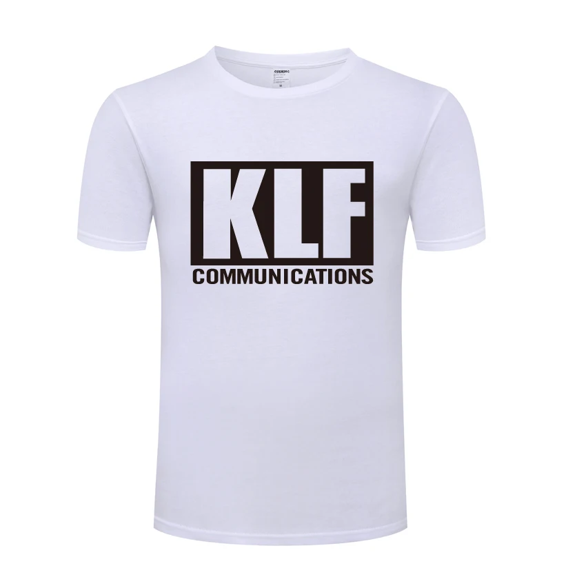 Мужская футболка с круглым вырезом KLF Communications повседневная хлопковая коротким