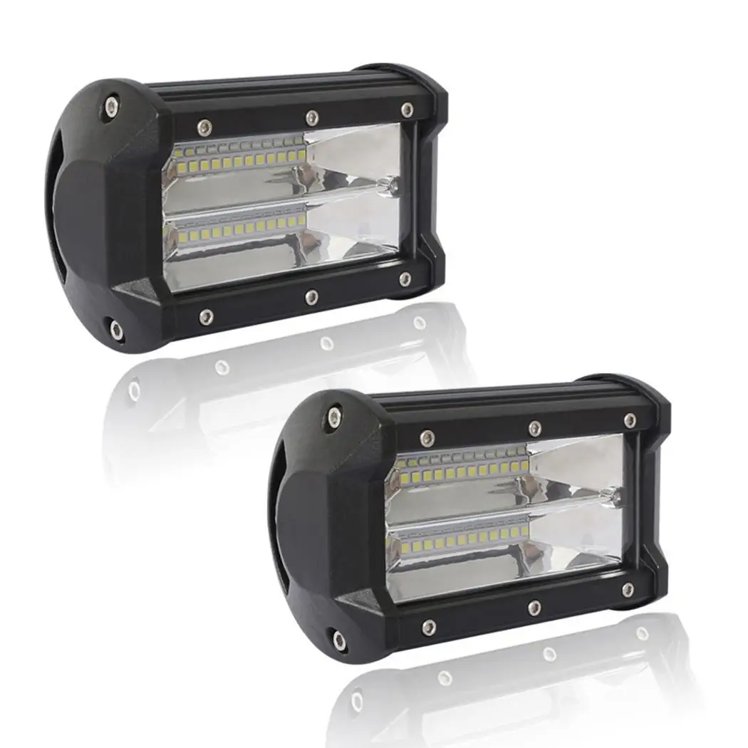 New 72W Modified Off-road Vehicle LED Bar Light Roof Wafer vehicle lights Lamp 6000K 10-30V DC General IP 67 Set | Автомобили и