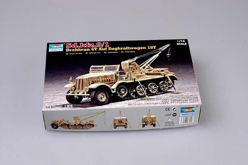 Trumpeter 1/72 07251 Sd. KFZ. 9/1 Drehkran 6t на Zugkraftwagen 18t|Наборы для сборки моделей| |