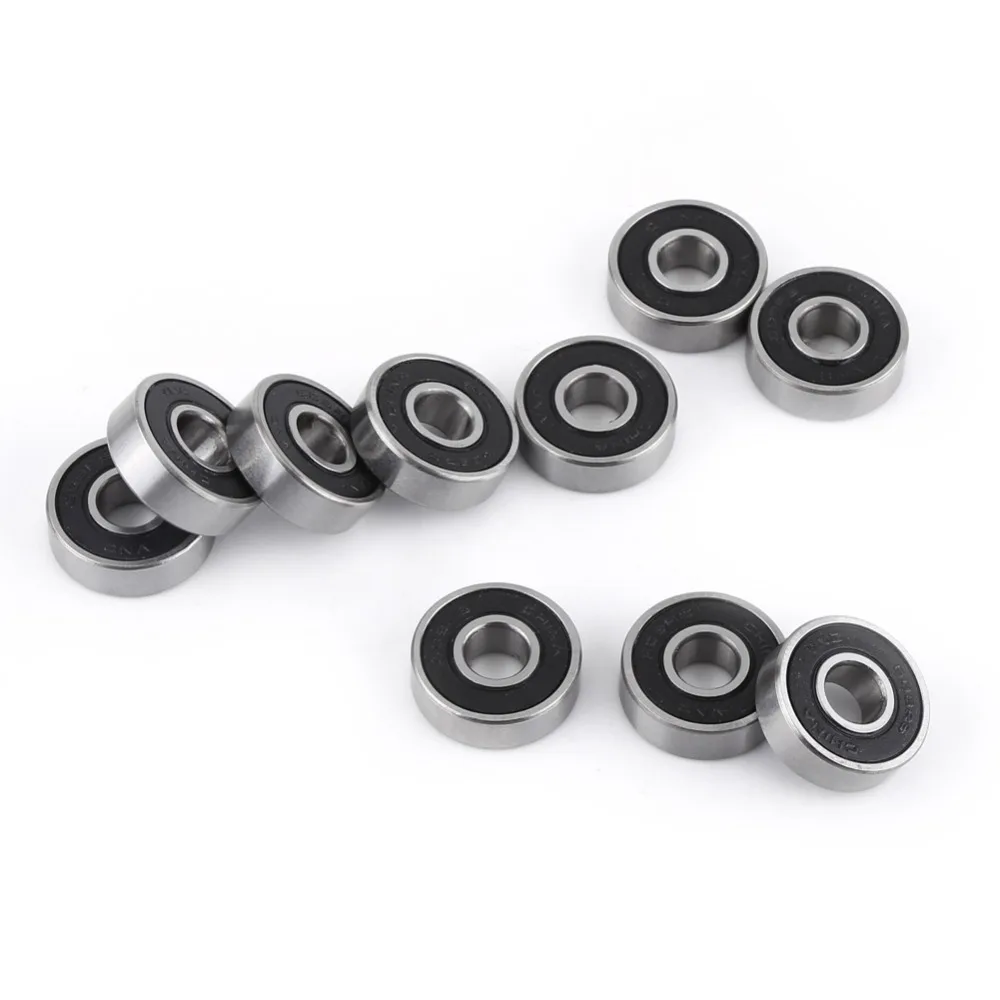 10Pcs/set 608-2RS Ball Bearing ABEC-5 8x22x7mm Deep Groove Steel Sealed Bearings 608 2rs Roller bearing kit kogellager | Обустройство