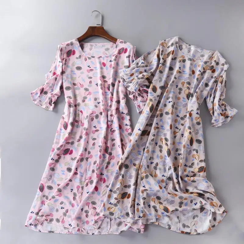 

Summer Cotton Shoulder-dew Lace Short Sleeve Womens Nightgown Sleepwear Night Gown Sexy Ladies Lingerie Sleep Wear Sleep Dress