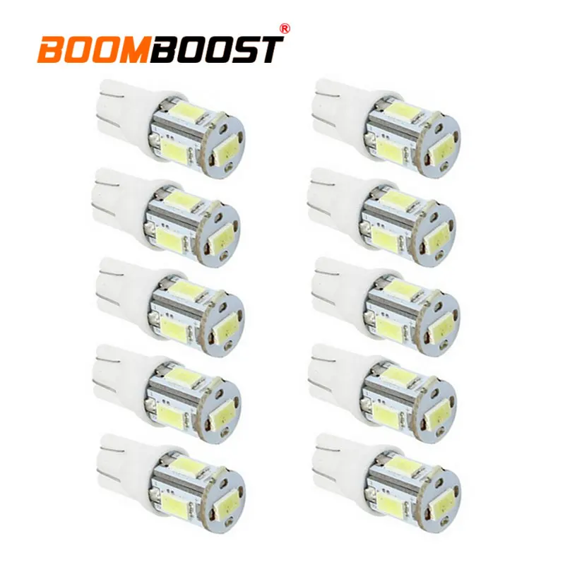 Светодиодная парковочная лампа высокой мощности 10 шт. белый цвет s T10 5SMD 194 168 5630 12 в
