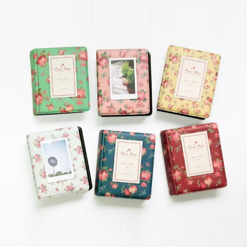 64 Pockets Photo Album for Mini Fuji Instax Polaroid Name Card Blooming Flower Pattern Cover Styles Great Design New | Дом и сад
