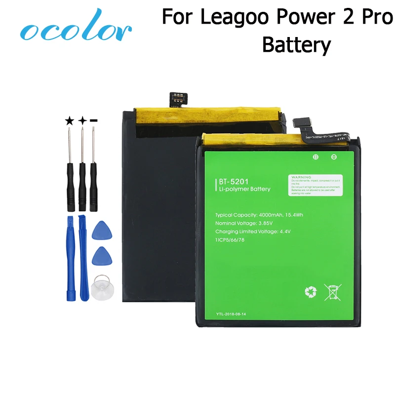 Ocolor для Leagoo power 2 Pro аккумулятор 4000 мАч большой емкости долгое время ожидания с