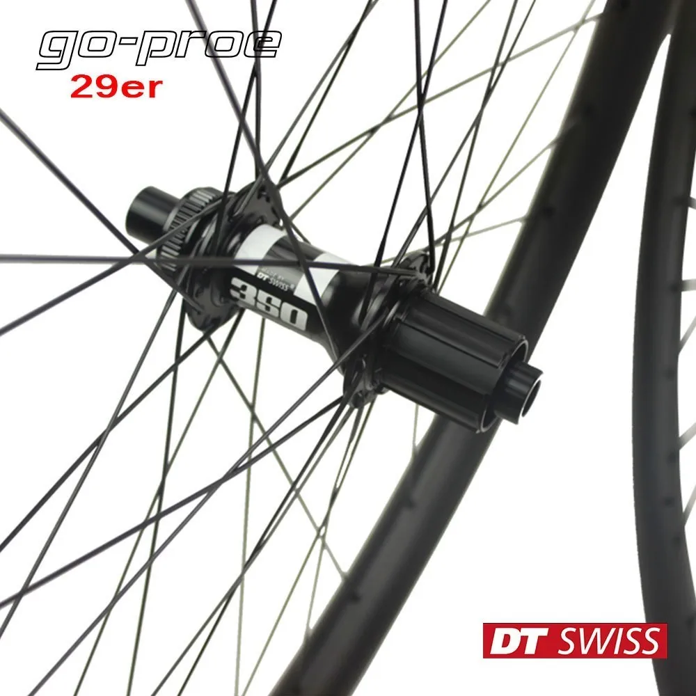 Углеродное колесо Go proe DT Swiss 350 Hub 29er XC / AM MTB глубина 35 мм ширина 25 бескамерная