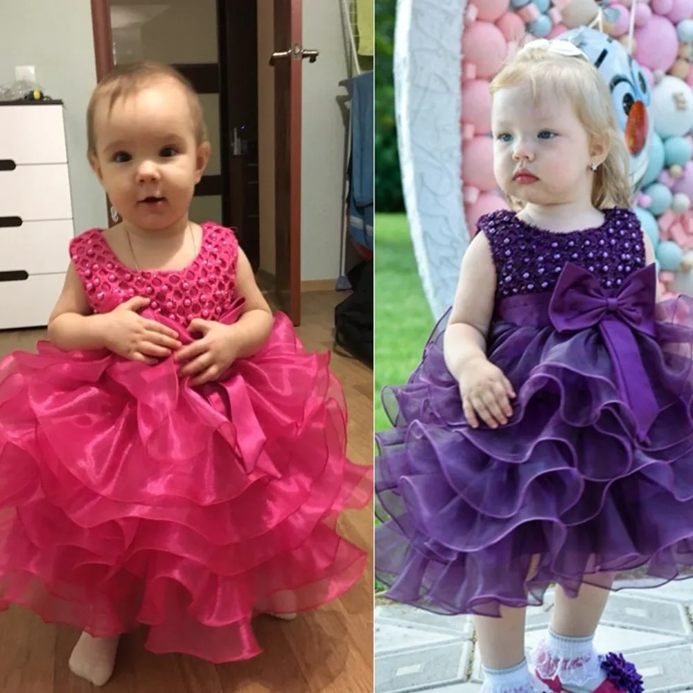 Свадебное платье для маленьких девочек Одежда От 1 до 2 лет вечерние платья