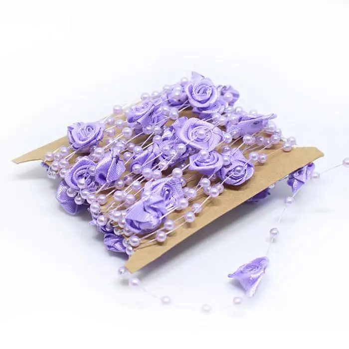 Decorations Blue DIY Beads Flower Party Chain Beige for Red White Wedding Purple 5m Pink Rose Centerpiece | Дом и сад