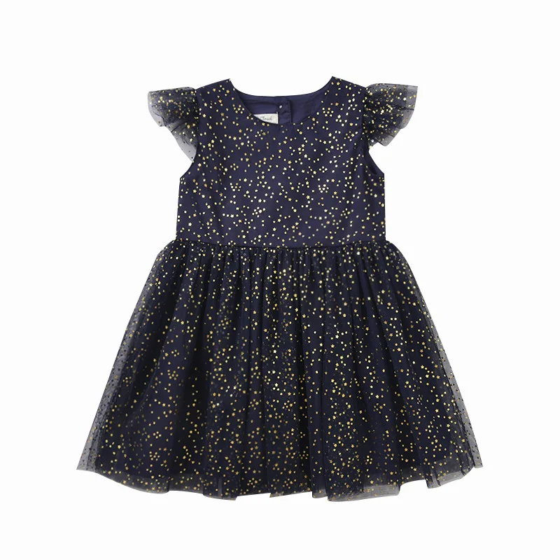 Fashion Casual Children's Garment 2019 New Summer Chunmian In Lined With Seals Stars Gauze Dress For Girls Princess Costume C041 | Детская