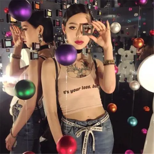 Женский короткий топ повседневная безрукавная футболка|Майки| |