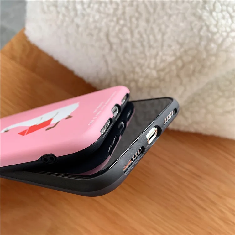 Ретро Cartton Bear Wave Point Phone Чехол для iPhone 7 Puls 6 S 8 X XS Max XR милый розовый утка Мягкий