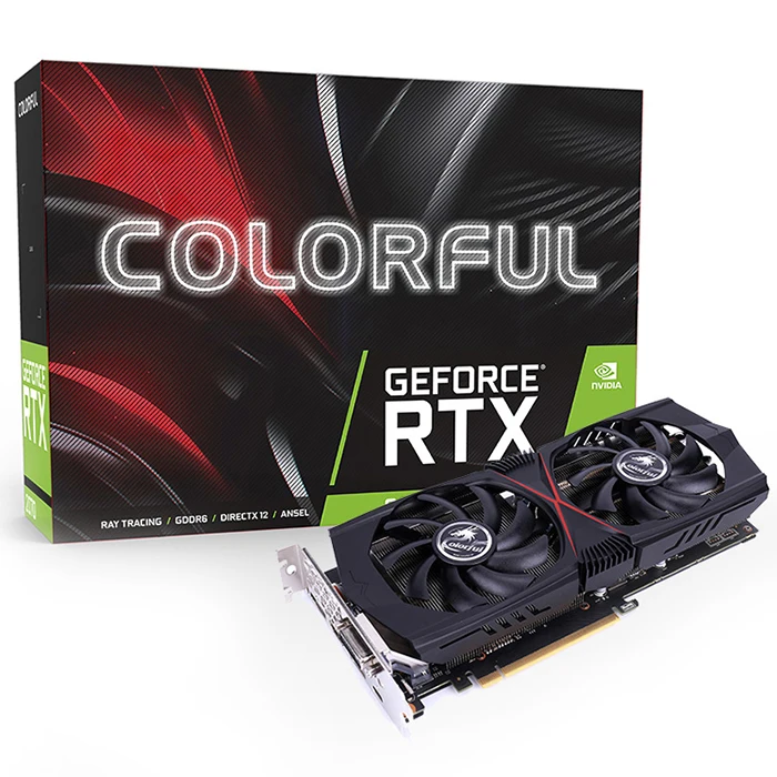 Цветная видеокарта Nvidia GeForce RTX 2070 8G Классический дизайн Shark Side двойная с контролем