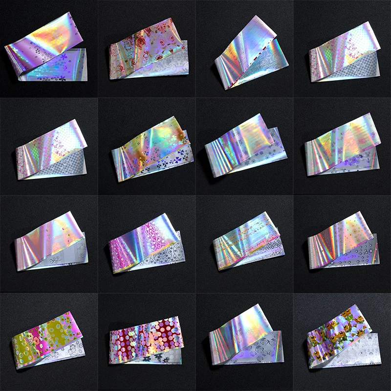 16 шт./упак. наклейки для ногтей с цветочными узорами дизайн переводная наклейка