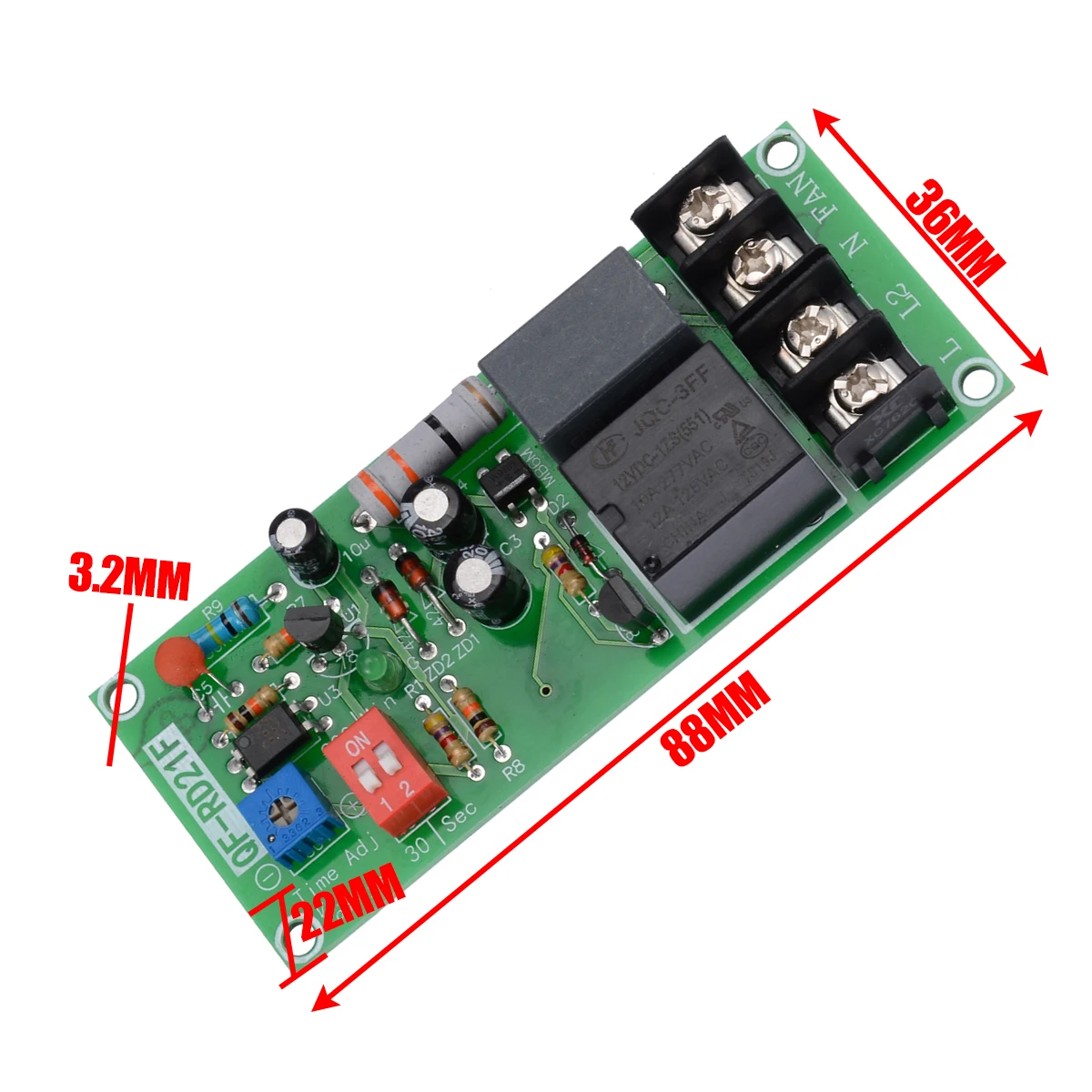 AC 110V-240V Delay Turn OFF Module Relay Timer Control Switch Adjustable Timing Off Board | Обустройство дома