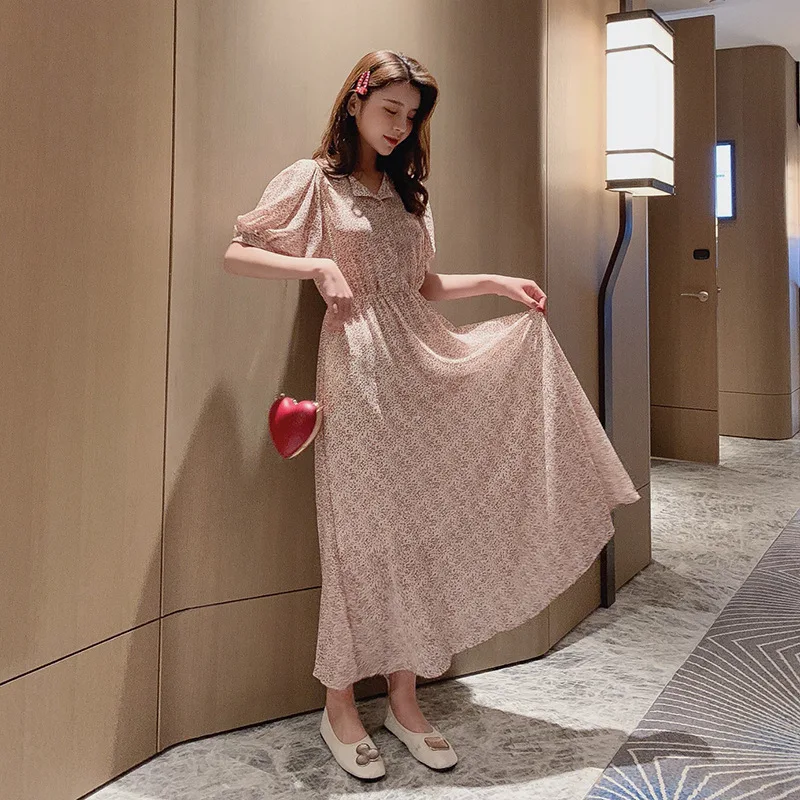 Новое шифоновое длинное платье с цветочным принтом для женщин 2019 Лето Boho