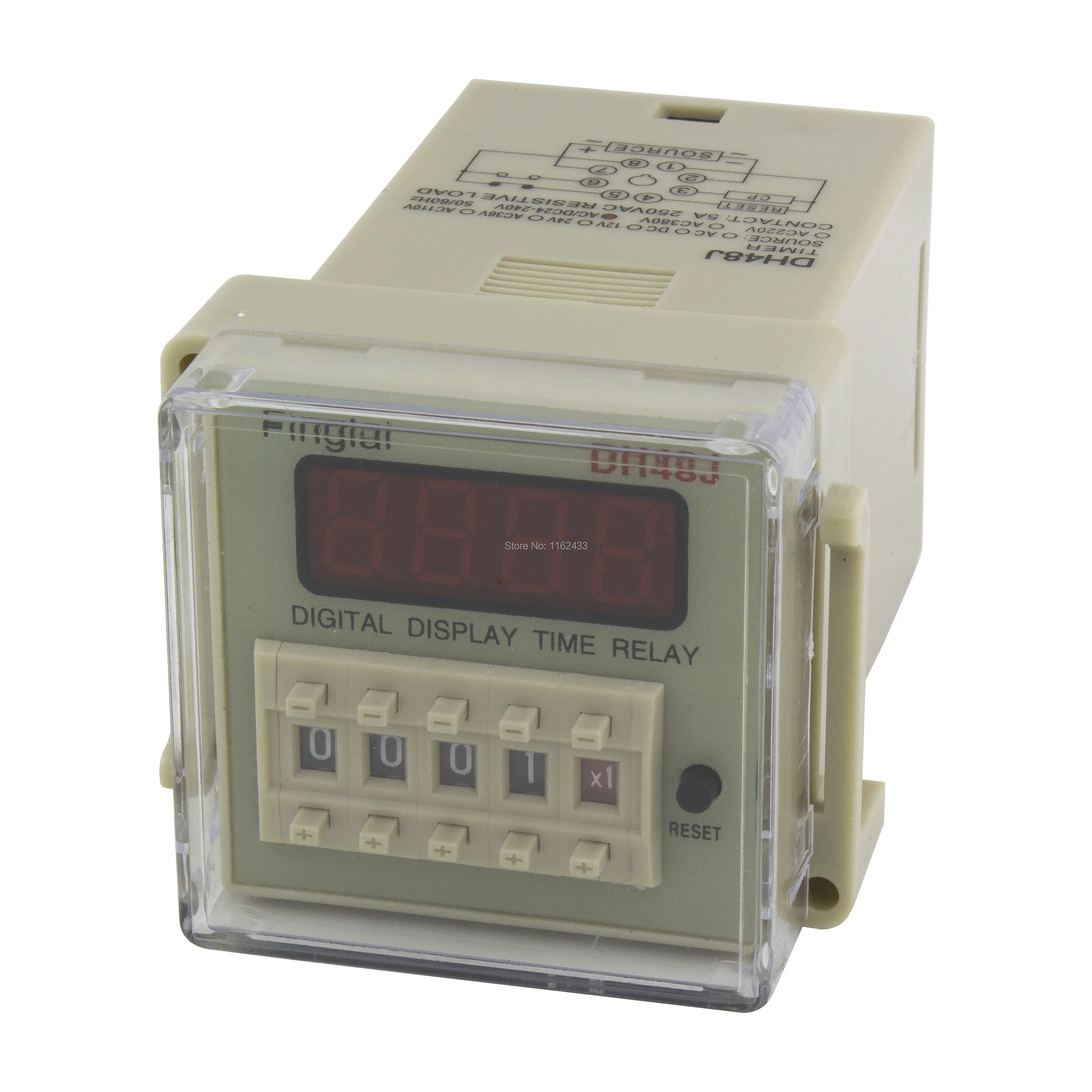 8 контактный сигнал цифровой счетчик реле DH48J серии AC 220V 110V 36V 380V AC/DC 24 240V 12V 24V|relay