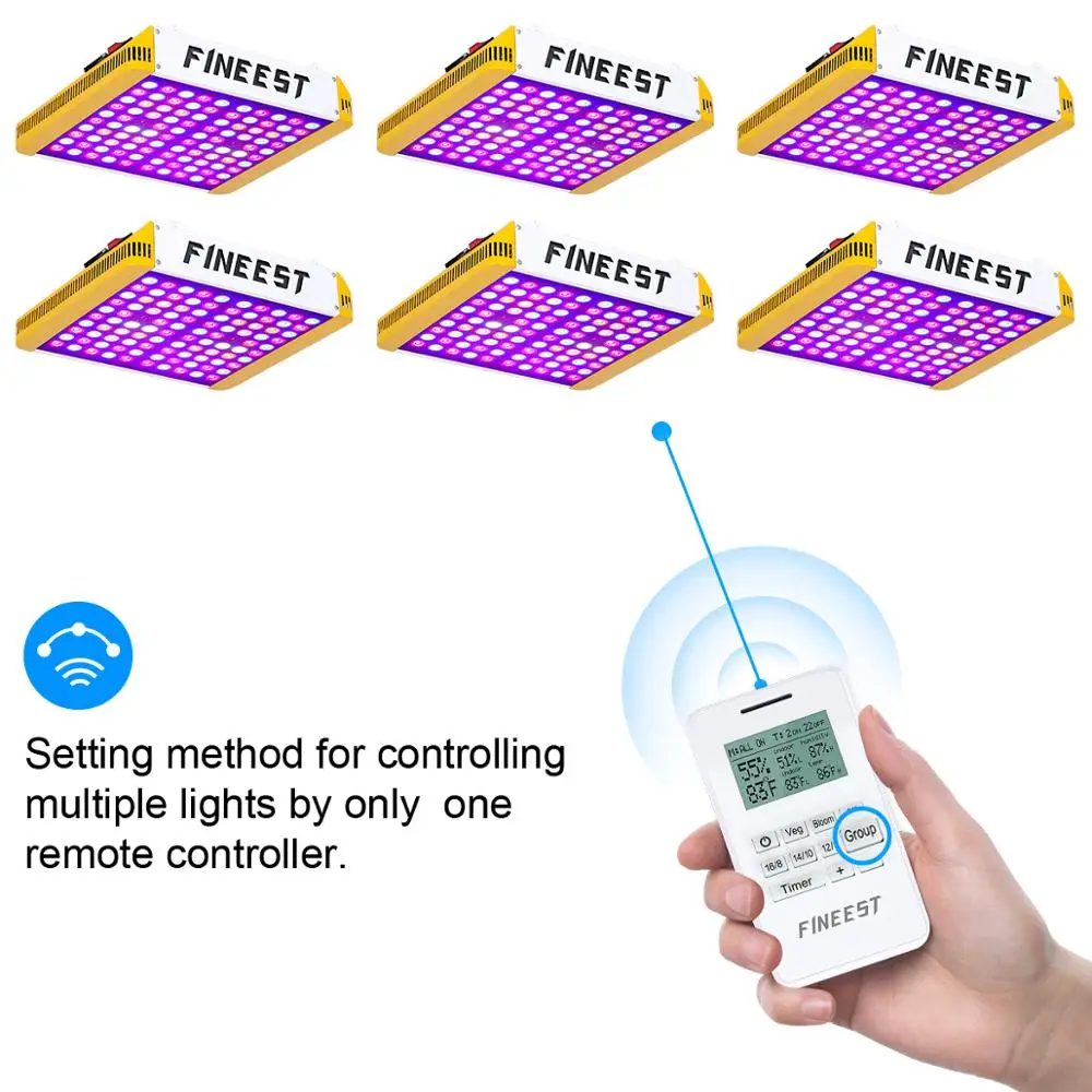 FINEEST Led Grow светильник полный спектр 4 шт. 1000 Вт Функция синхронизации
