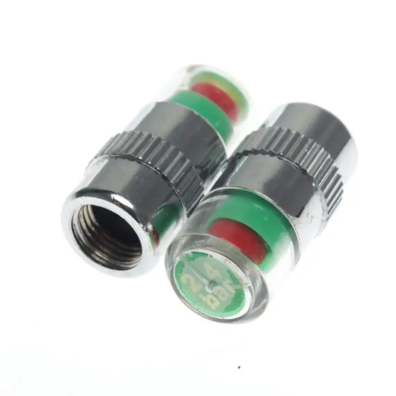 Горячая продажа 4 шт. хромированный металл 36 PSI индикатор давления в шинах клапан