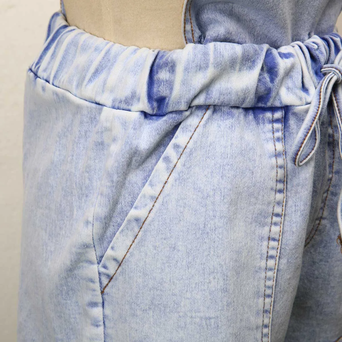Spring Partner Sexy Womens Detachable Mini Jeans Skinny Denim Hot Shorts Overalls 10 12 14 | Женская одежда