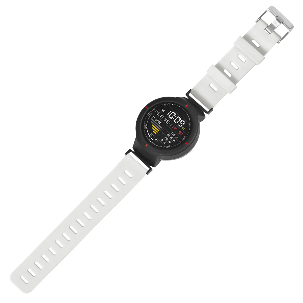 Силиконовый ремешок для Amazfit Verge 3 замена мужской t спортивный черный белый