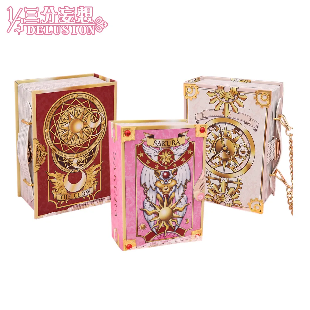 1/3 Delusion card captor Сакура косметичка розовый кожаный держатель сумки амулеты косплей