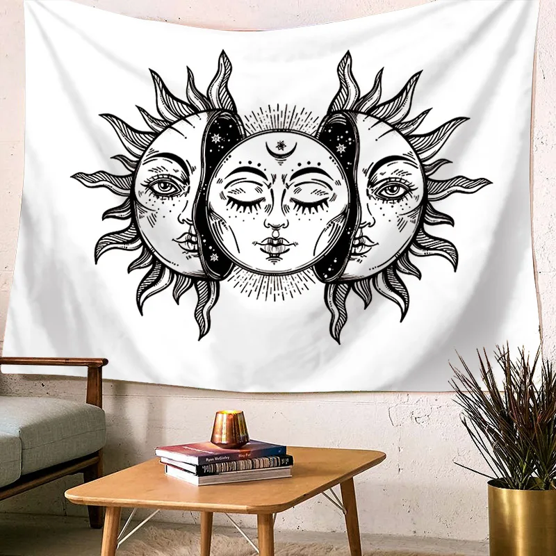 Второй Солнечный месяц гобелен висячая ткань богемное Йога украшение Boho пляжный