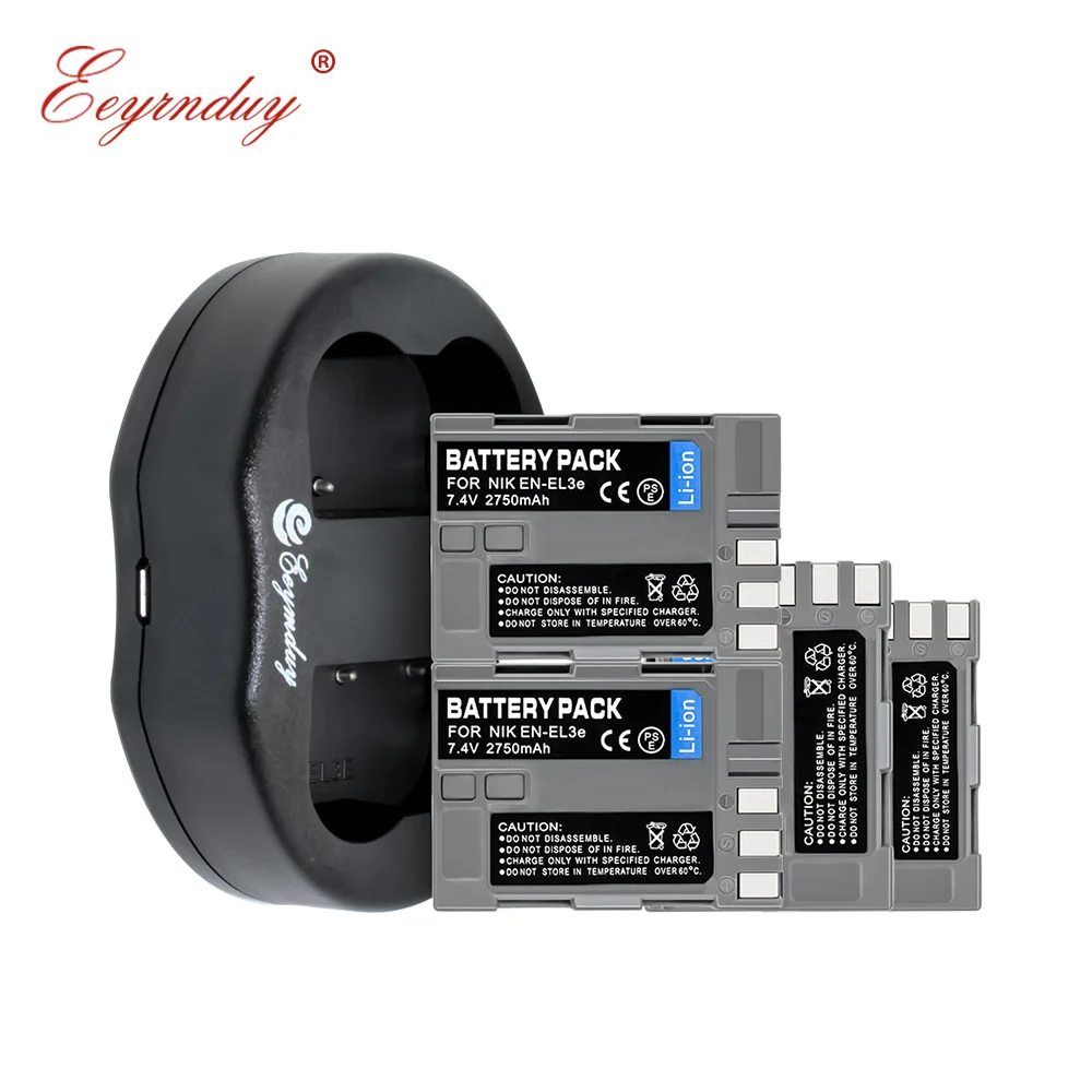 4 шт. EN EL3E EN-EL3e аккумулятор + двойной для Nikon D80 D700 D90 D300 D100 D200 D300s D50 D70s D70 MH-18a |