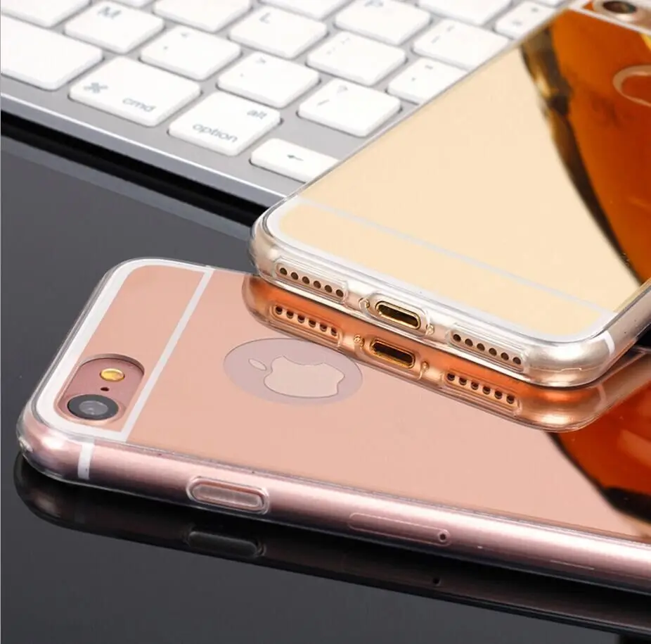 Factory price Luxury Mirror Phone Case Cases for iPhone 5 6 6S 7 8 Plus X XR XS MAX Back Cover Soft TPU Full edge Protection | Мобильные