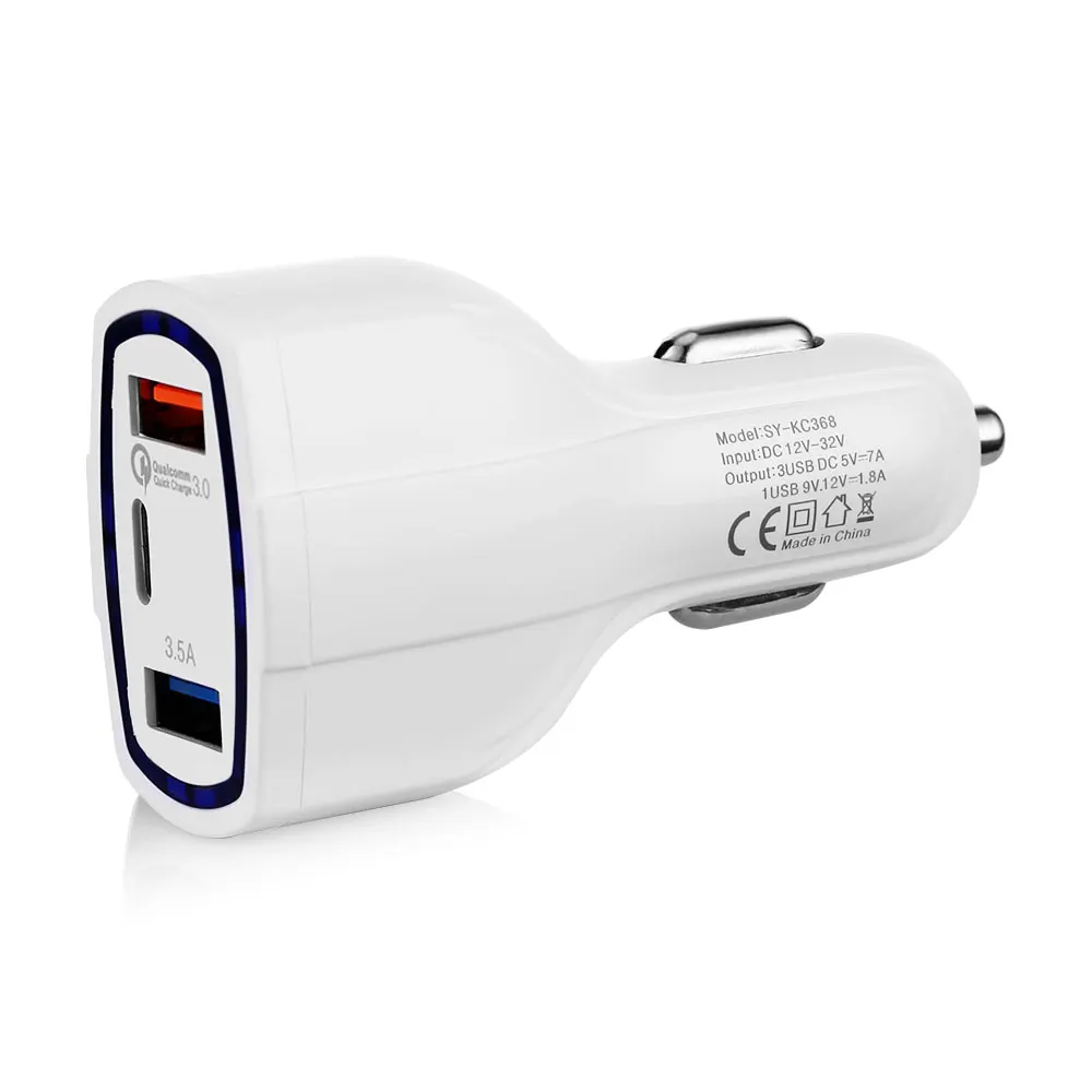 35 W QC 3 0 Автомобильное зарядное устройство с двумя портами usb type C порт для зарядки