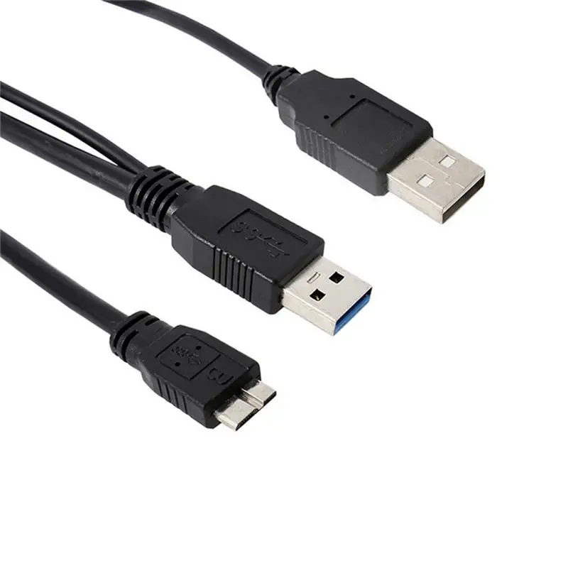 0 5 м сдвоенный USB 3 к Micro b Переносной жесткий диск переходник Кабель для передачи