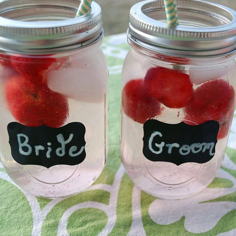 36 шт. мини наклейки для бутылок скрапбукинга кухонные записываемые Твердые