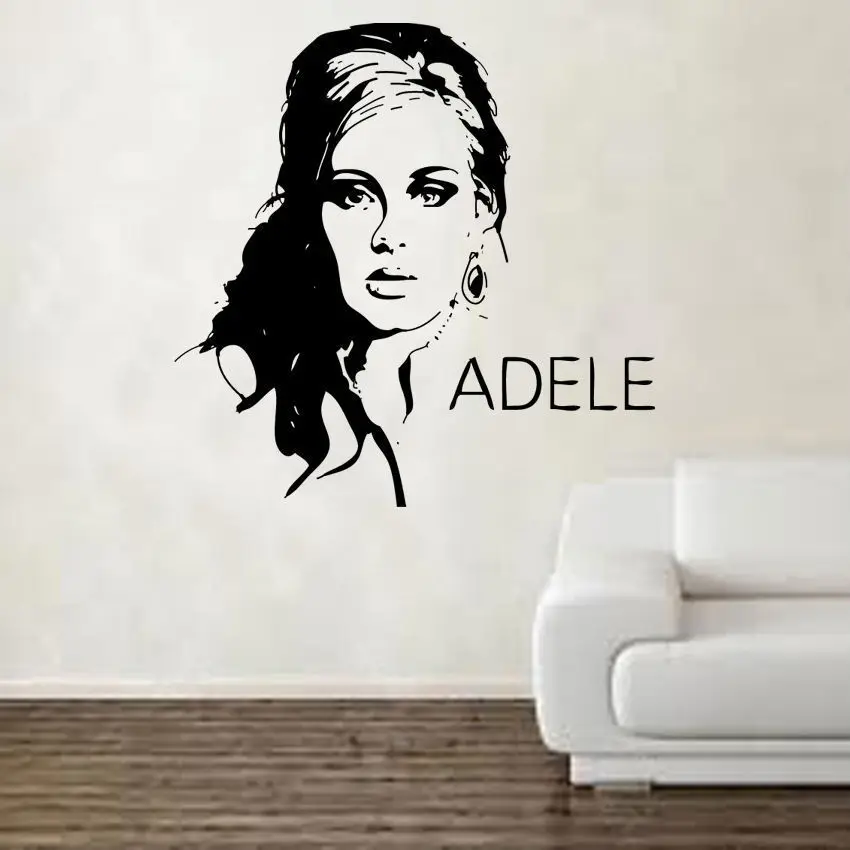 Фото Adele дизайнерская Настенная Наклейка виниловая настенная наклейка искусство