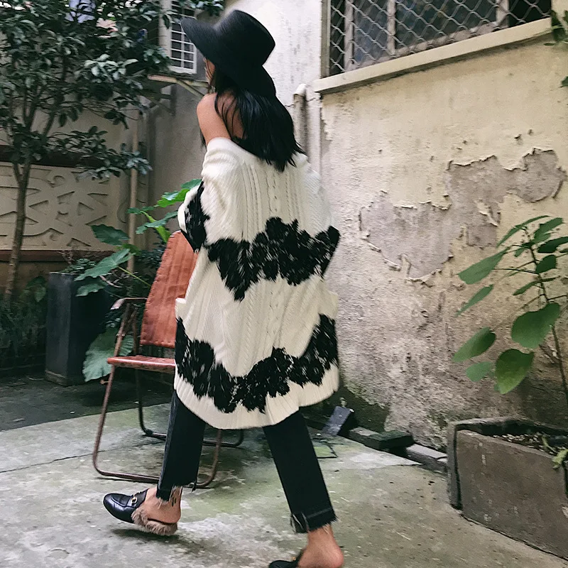 DEAT 2020 new summer fashion women clothes Lace Sweater Cardigan deep V-neck loose single breasted open stitch knits WF08300L |