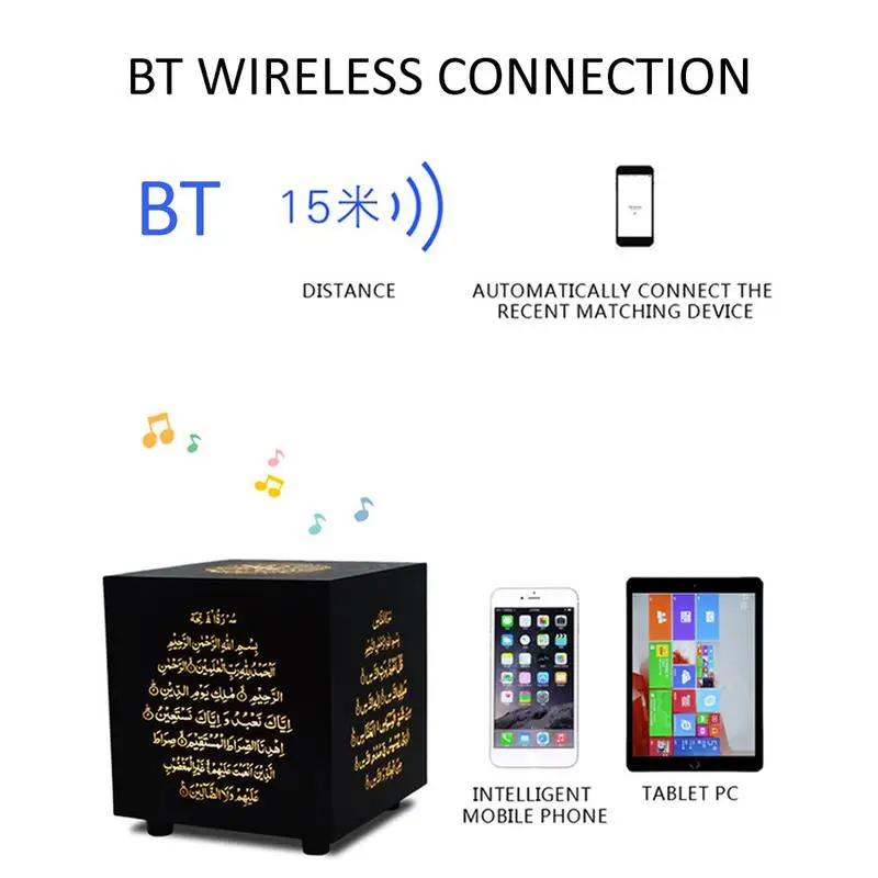 Quran сенсорный цветной беспроводной bluetooth динамик светильник quran Cube настольная