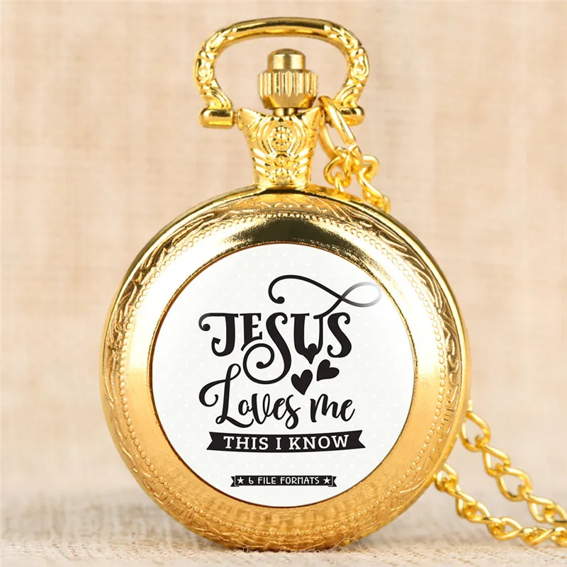 Карманные часы серии Jesus Love Me для мужчин и женщин Специальные карманные унисекс