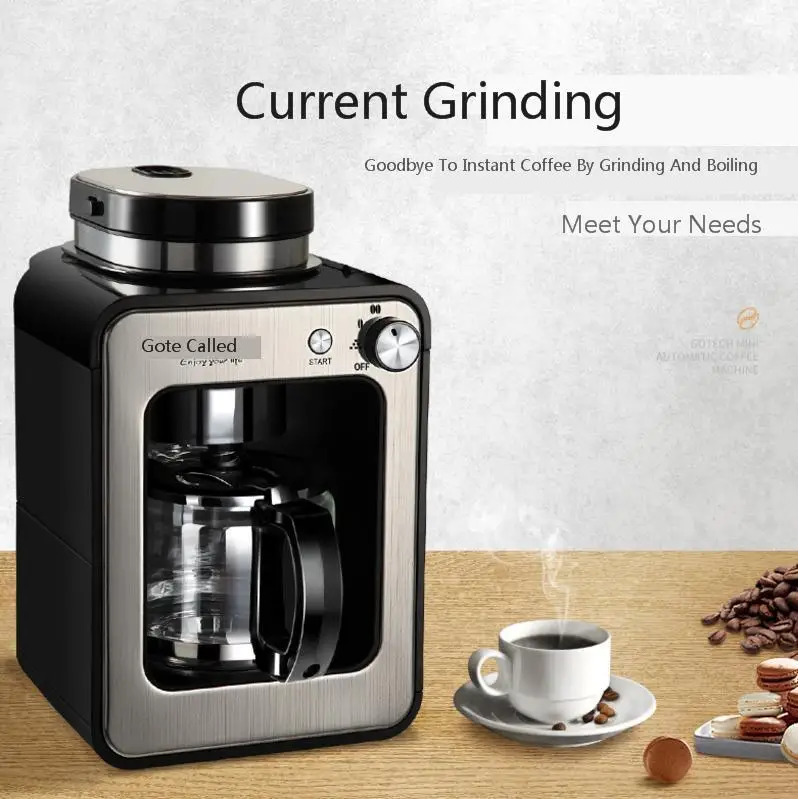 Continuous System Coffee Machine Household Small-sized Fully Automatic Grinding Integrated Cook Pot 1-2 People | Бытовая техника