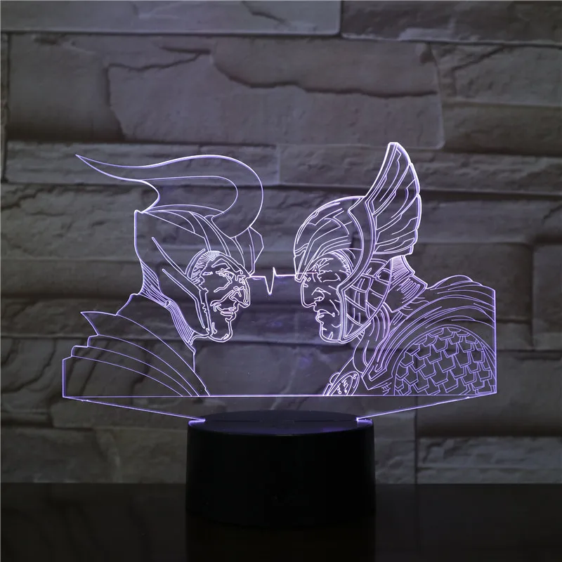 Ancient Greek Roman Warriorss 3D Night light USB LED Table Lamp Multicolors Lighting Visual Touch Cool Figure Kids Toys 2484 | Лампы и