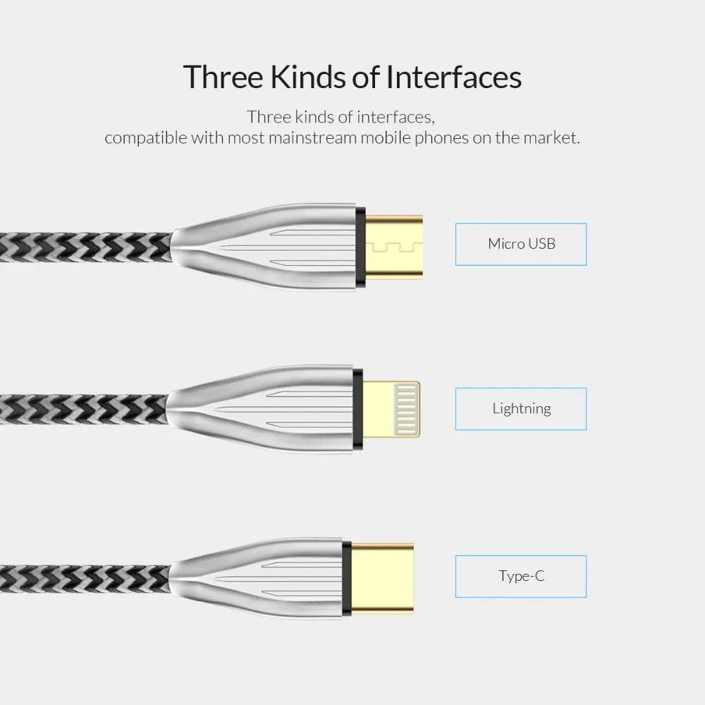 Кабель Micro USB ORICO 2.1A для синхронизации данных и зарядки кабель типа c игровые
