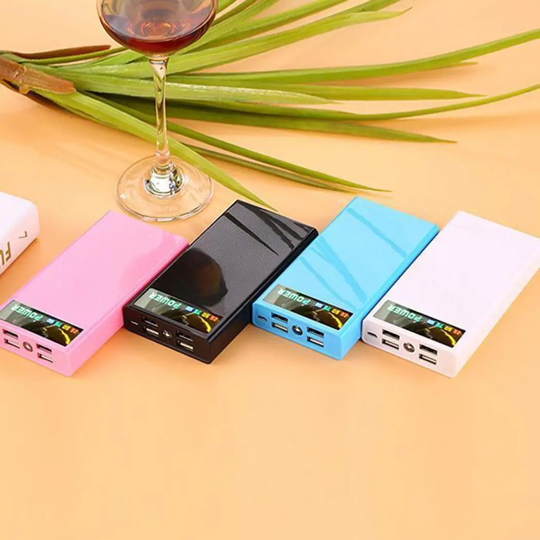 Корпус внешнего аккумулятора прочный практичный 4 usb порта светодиодный цифровой