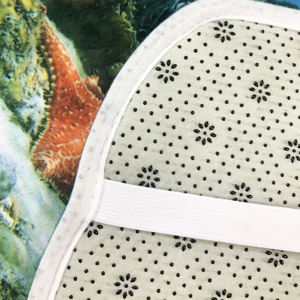 Три штуки нескользящий Графический коврик для ванной комнаты Набор