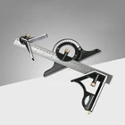 Профессиональные столярные инструменты 300 мм, комбинированная квадратная угловая линейка, транспортир из нержавеющей стали, многофункциональный измерительный инструмент