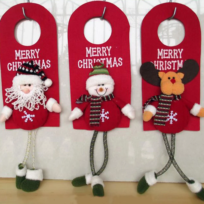 

10Pcs Christmas Santa Claus Snowman Reindeer XMAS Door Hanging Home Decoration