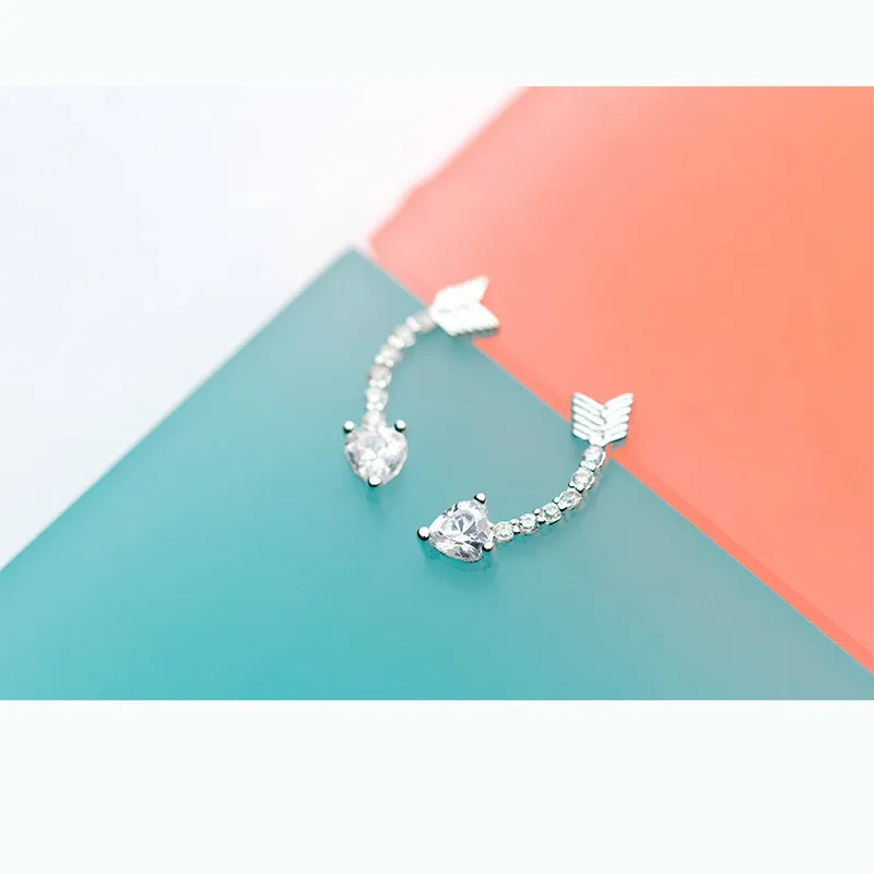 100% S925 Серебряные серьги для ногтей женский корейский выпуск маленький и освежающий набор любовь