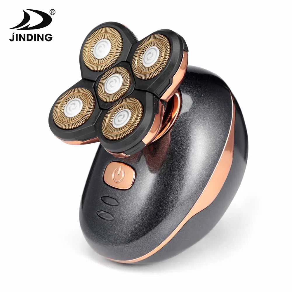 JINDING RQ5588 3D ротационная Независимая плавающая моющаяся бритва с пятью лезвиями