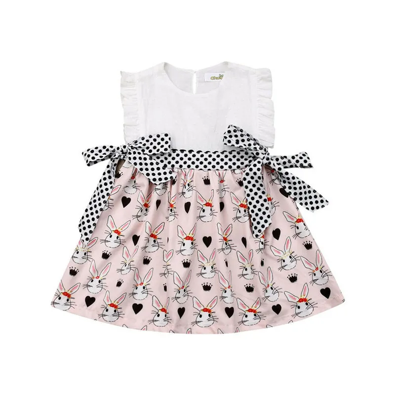 Летняя одежда для маленьких девочек Одинаковая и больших сестер Пасхальный