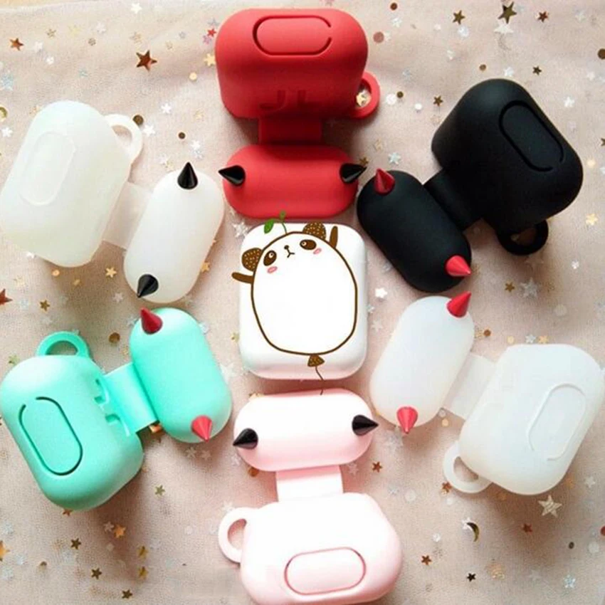 Demon мультфильм мягкий силиконовый bluetooth наушники чехол для Apple AirPods ультра тонкий