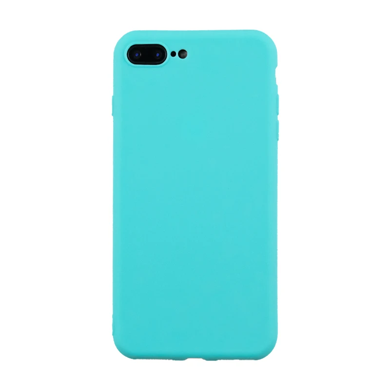Мягкий чехол KISSCASE из ТПУ для iPhone 7 8 6s Plus простой однотонный силиконовый 5S XS X